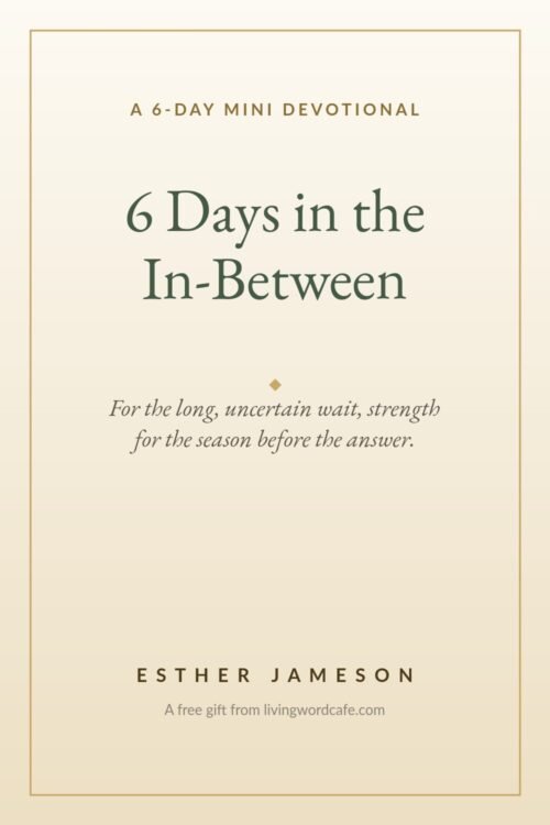 6 Days in the In-Between, a free mini devotional reading plan from Living Word Cafe