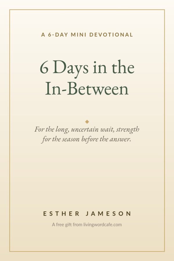 6 Days in the In-Between devotional cover 6 Days in the In-Between, a free mini devotional reading plan from Living Word Cafe