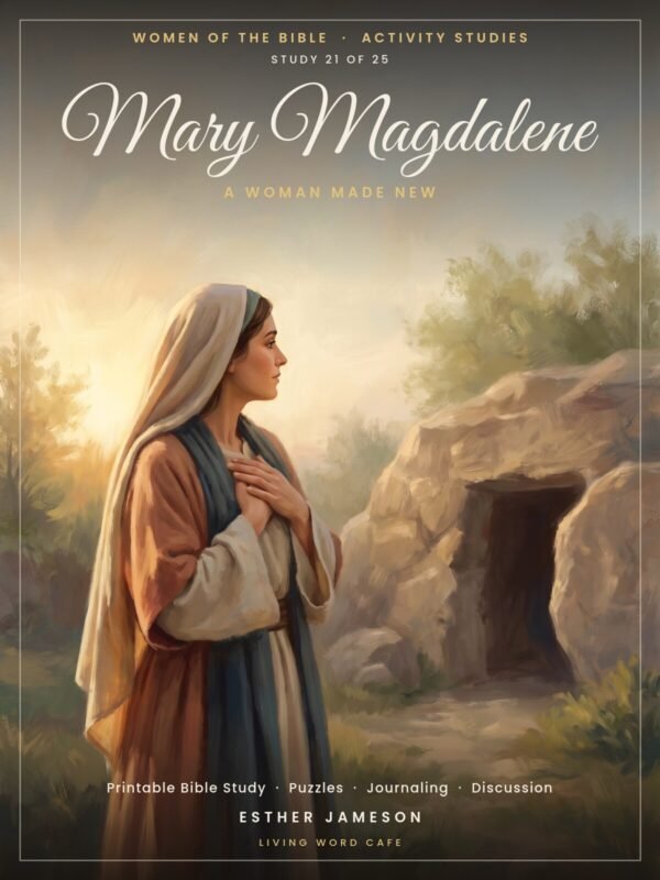 Mary Magdalene: A Woman Made New | Women of the Bible Activity Study, printable PDF cover Mary Magdalene: A Woman Made New | Women of the Bible Activity Study, printable PDF cover