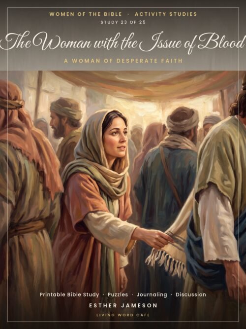 The Woman with the Issue of Blood: A Woman of Desperate Faith | Women of the Bible Activity Study, printable PDF cover
