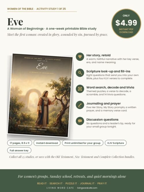 Eve: A Woman of Beginnings printable Bible study: what is inside, price and format