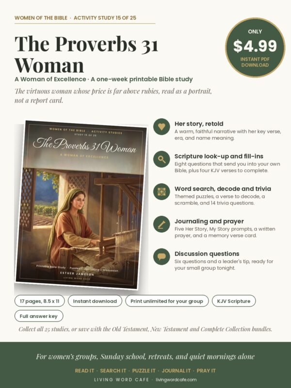 The Proverbs 31 Woman: A Woman of Excellence value overview The Proverbs 31 Woman: A Woman of Excellence printable Bible study: what is inside, price and format