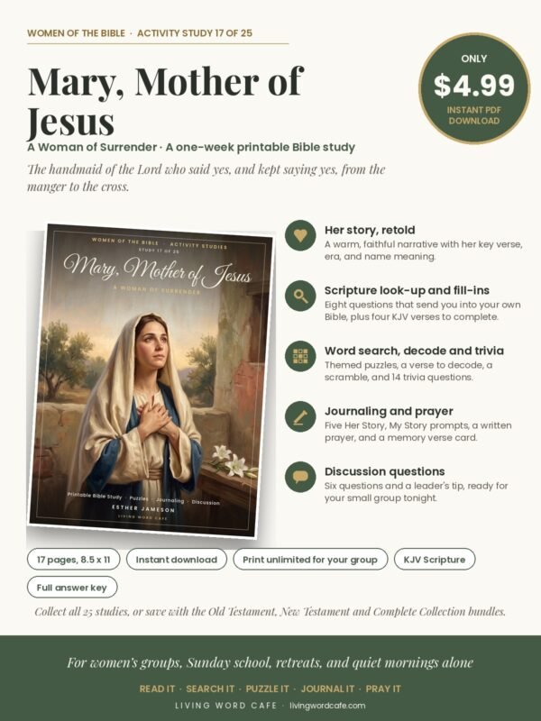 Mary, Mother of Jesus: A Woman of Surrender value overview Mary, Mother of Jesus: A Woman of Surrender printable Bible study: what is inside, price and format