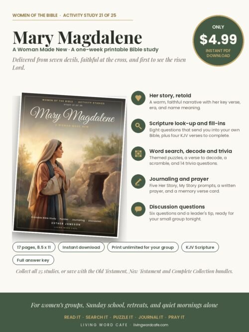 Mary Magdalene: A Woman Made New printable Bible study: what is inside, price and format