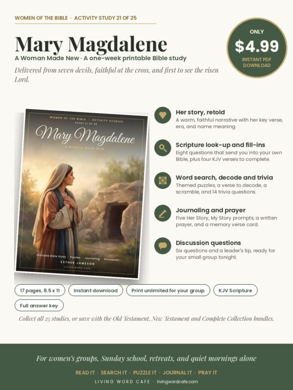 Mary Magdalene: A Woman Made New printable Bible study: what is inside, price and format