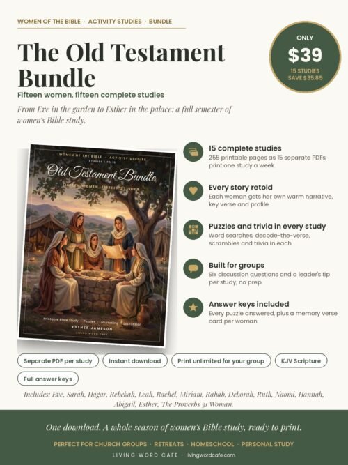 Women of the Old Testament Bundle: 15 Printable Bible Studies printable Bible study: what is inside, price and format