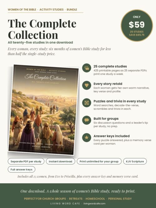 Women of the Bible Complete Collection: All 25 Printable Bible Studies printable Bible study: what is inside, price and format